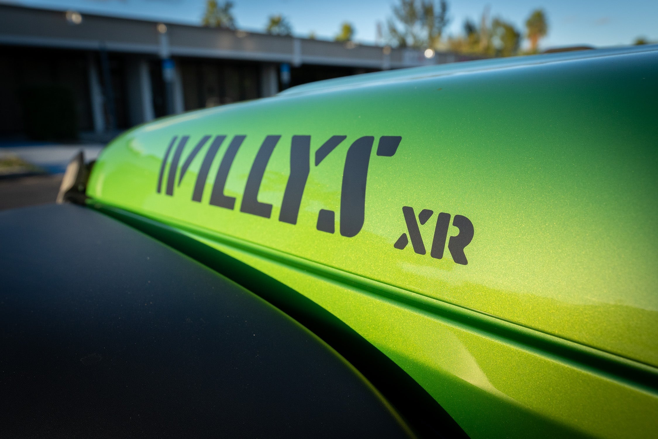 XR Stencil Style Hood Decals - 2022+ Wrangler Willys Xtreme Recon StickerFab