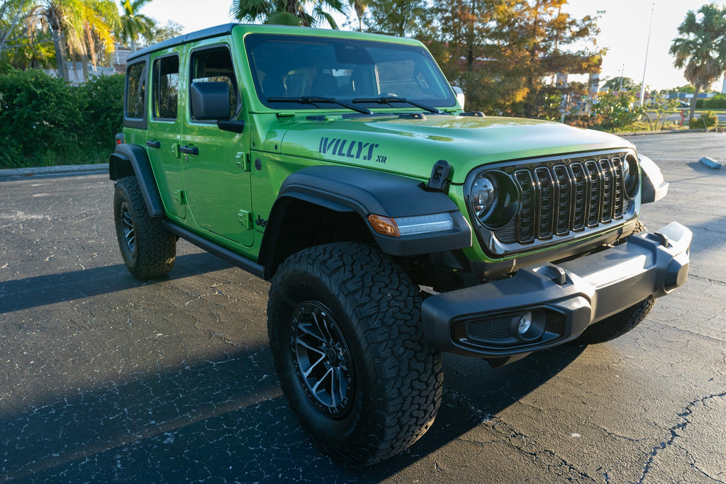 XR Stencil Style Hood Decals - 2022+ Wrangler Willys Xtreme Recon StickerFab