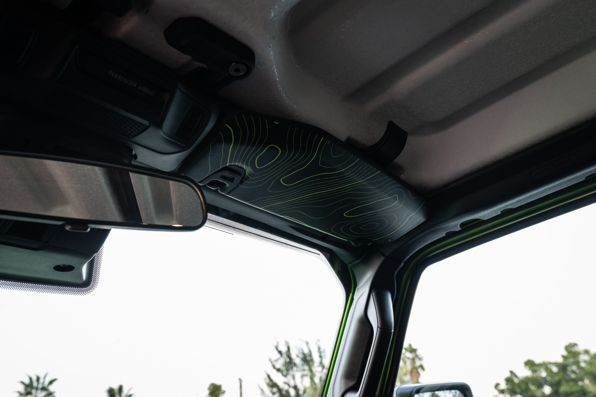 Topographic Map Sun Visor Overlays - 2018+ Wrangler JL / Gladiator JT StickerFab