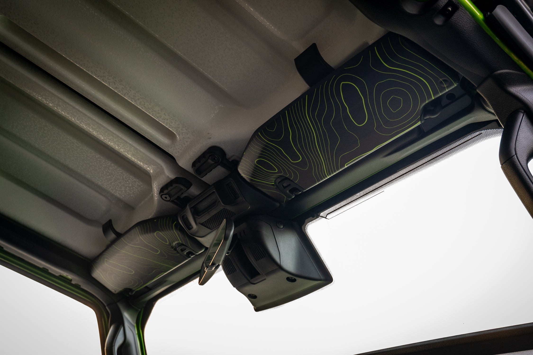 Topographic Map Sun Visor Overlays - 2018+ Wrangler JL / Gladiator JT StickerFab
