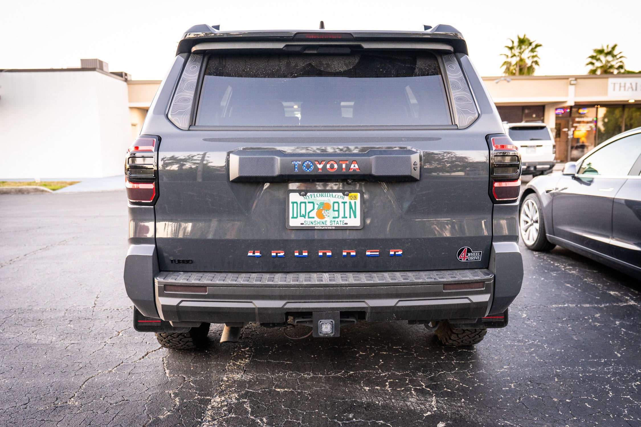 Retro 4 Wheel Drive Full Color Acrylic Emblem - 2024+ Land Cruiser / GX 550 / Tacoma / 2025+ 4Runner StickerFab