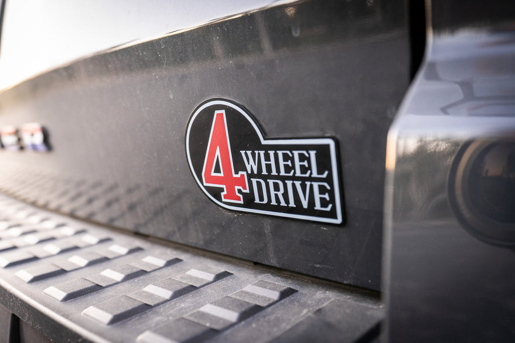 Retro 4 Wheel Drive Full Color Acrylic Emblem - 2024+ Land Cruiser / GX 550 / Tacoma / 2025+ 4Runner StickerFab