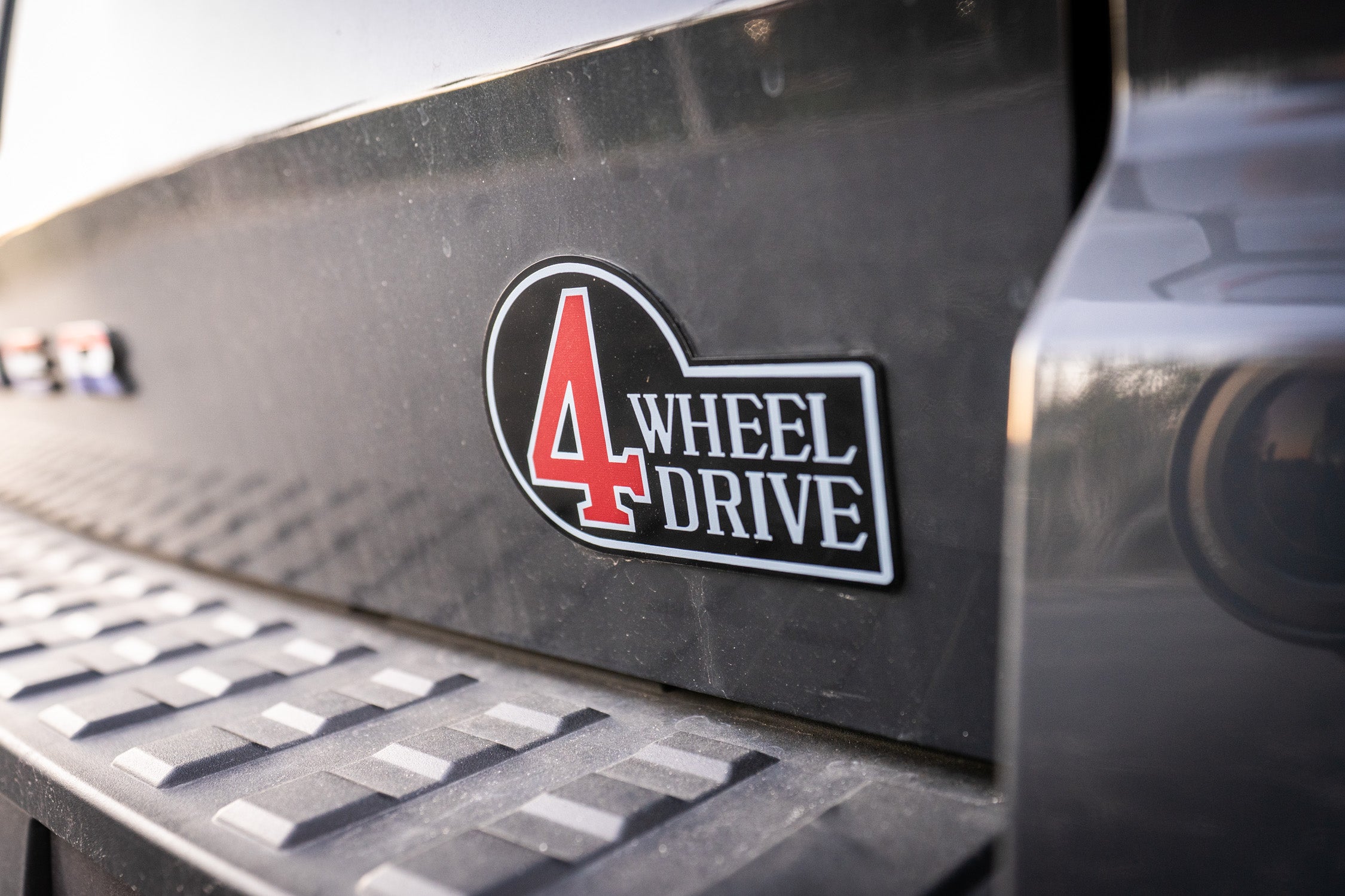 Retro 4 Wheel Drive Full Color Acrylic Emblem - 2024+ Land Cruiser / GX 550 / Tacoma / 2025+ 4Runner StickerFab
