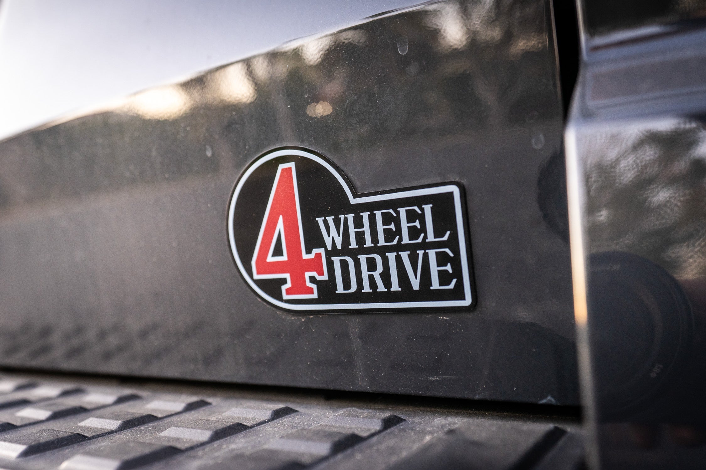 Retro 4 Wheel Drive Full Color Acrylic Emblem - 2024+ Land Cruiser / GX 550 / Tacoma / 2025+ 4Runner StickerFab