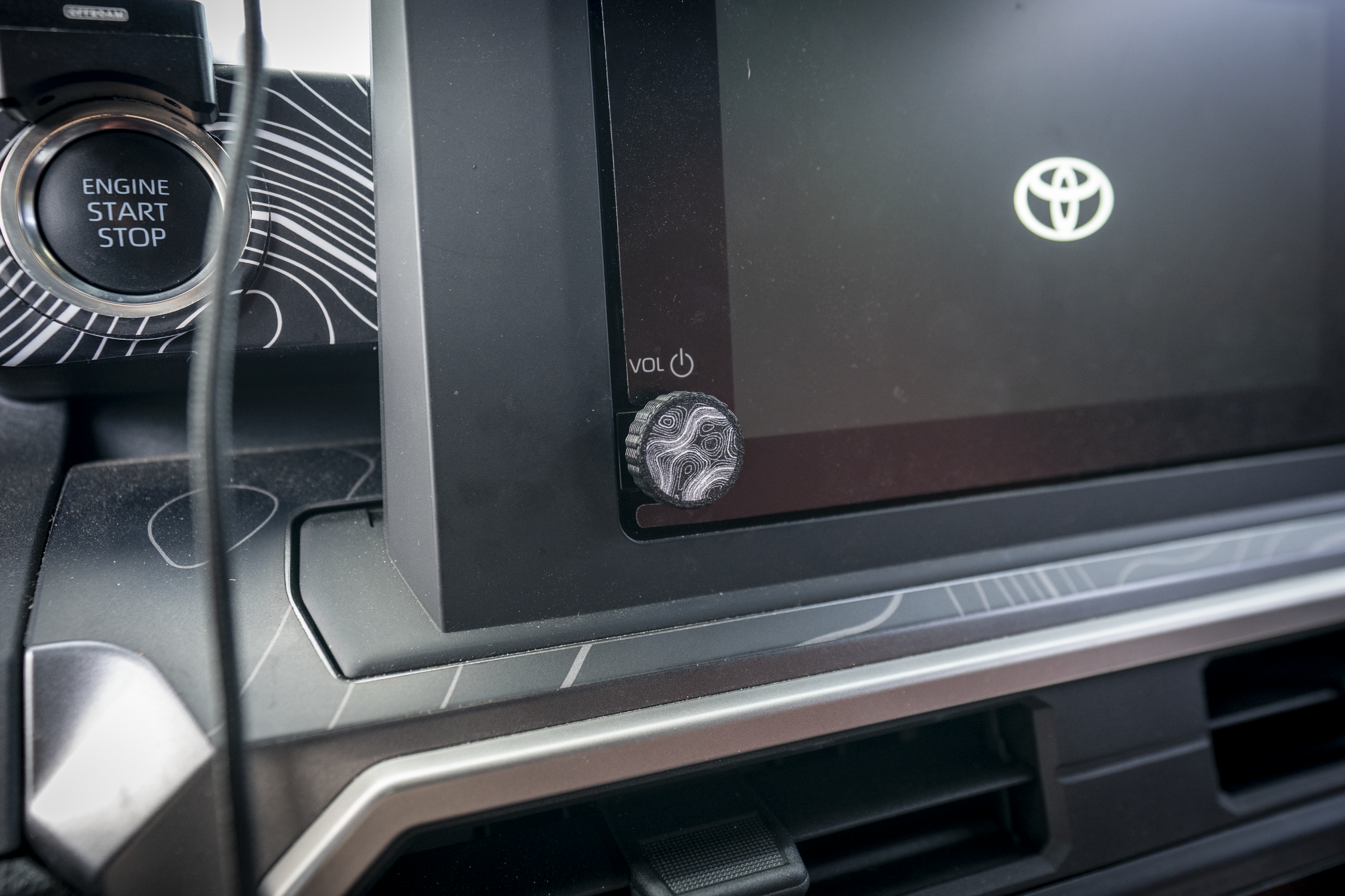 Custom Radio Knob - 2024+ Tacoma 8" / Land Cruiser / 2025+ 4Runner 8" StickerFab