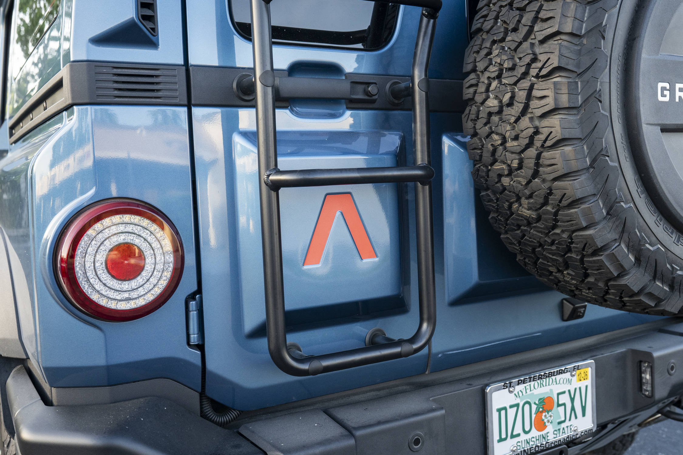 Emergency Reflective Lambda Rear Tailgate Overlay - 2024+ Grenadier StickerFab