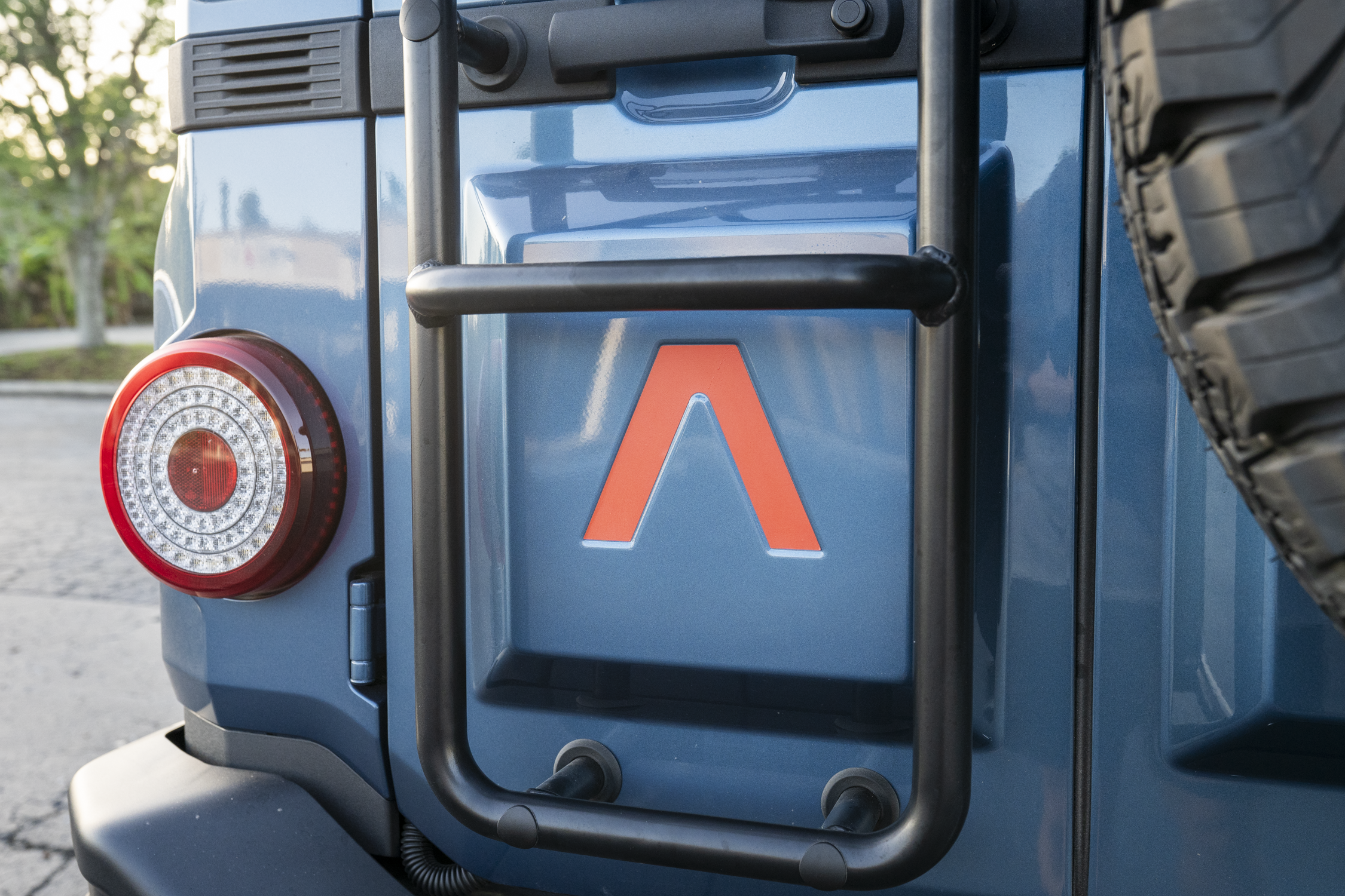 Emergency Reflective Lambda Rear Tailgate Overlay - 2024+ Grenadier StickerFab