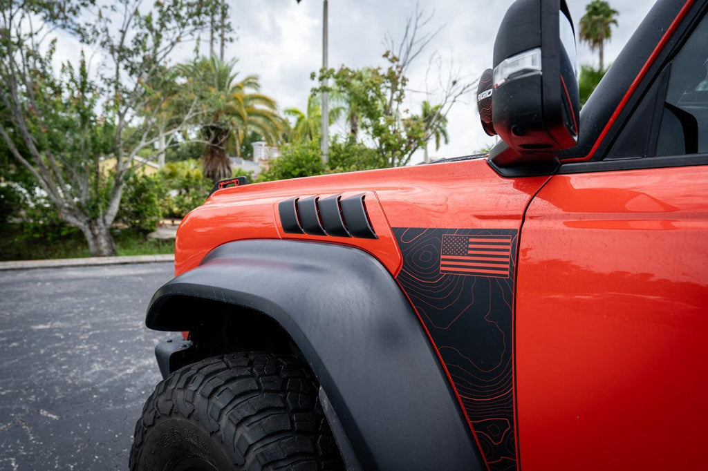 Fender Vent Overlay Kit - 2022+ Bronco Raptor StickerFab