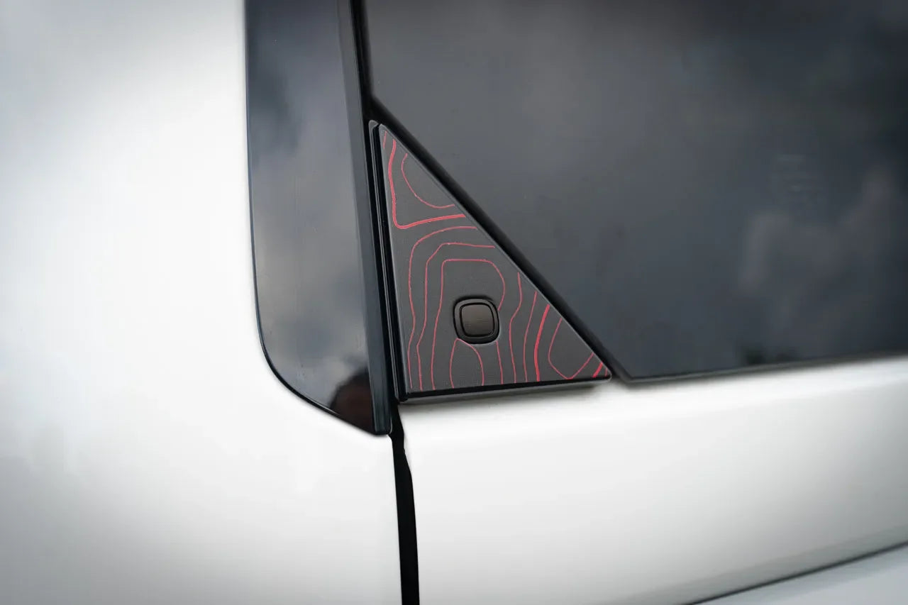 Topo Rear Glass Button Trim Overlay - 2024+ Land Cruiser / GX 550 StickerFab