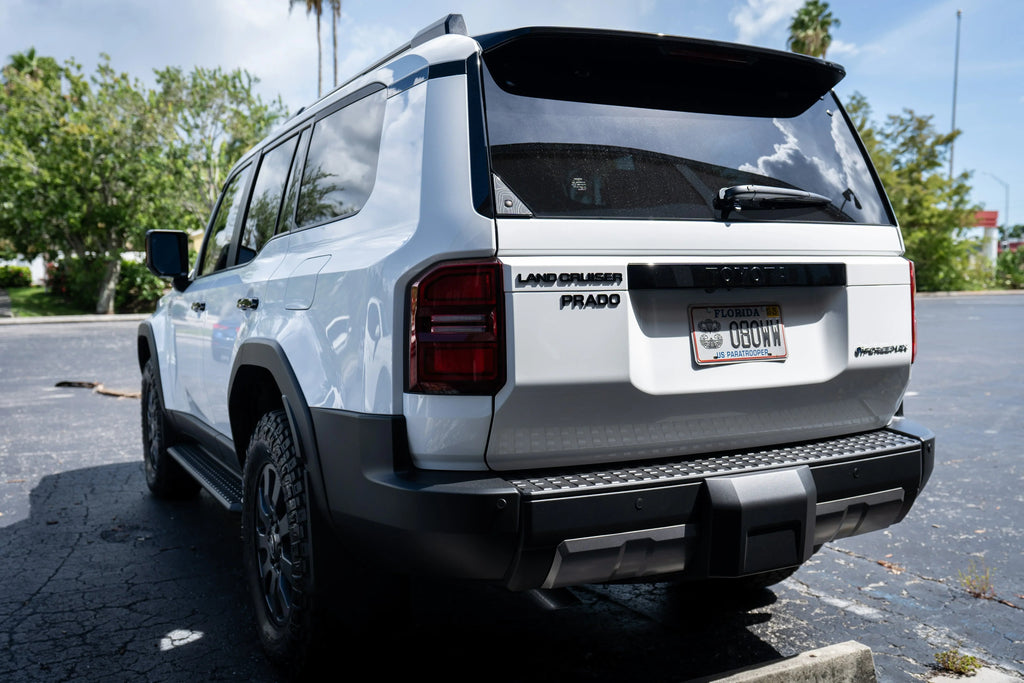 Black "PRADO" Acrylic Emblem - 2024+ Land Cruiser StickerFab