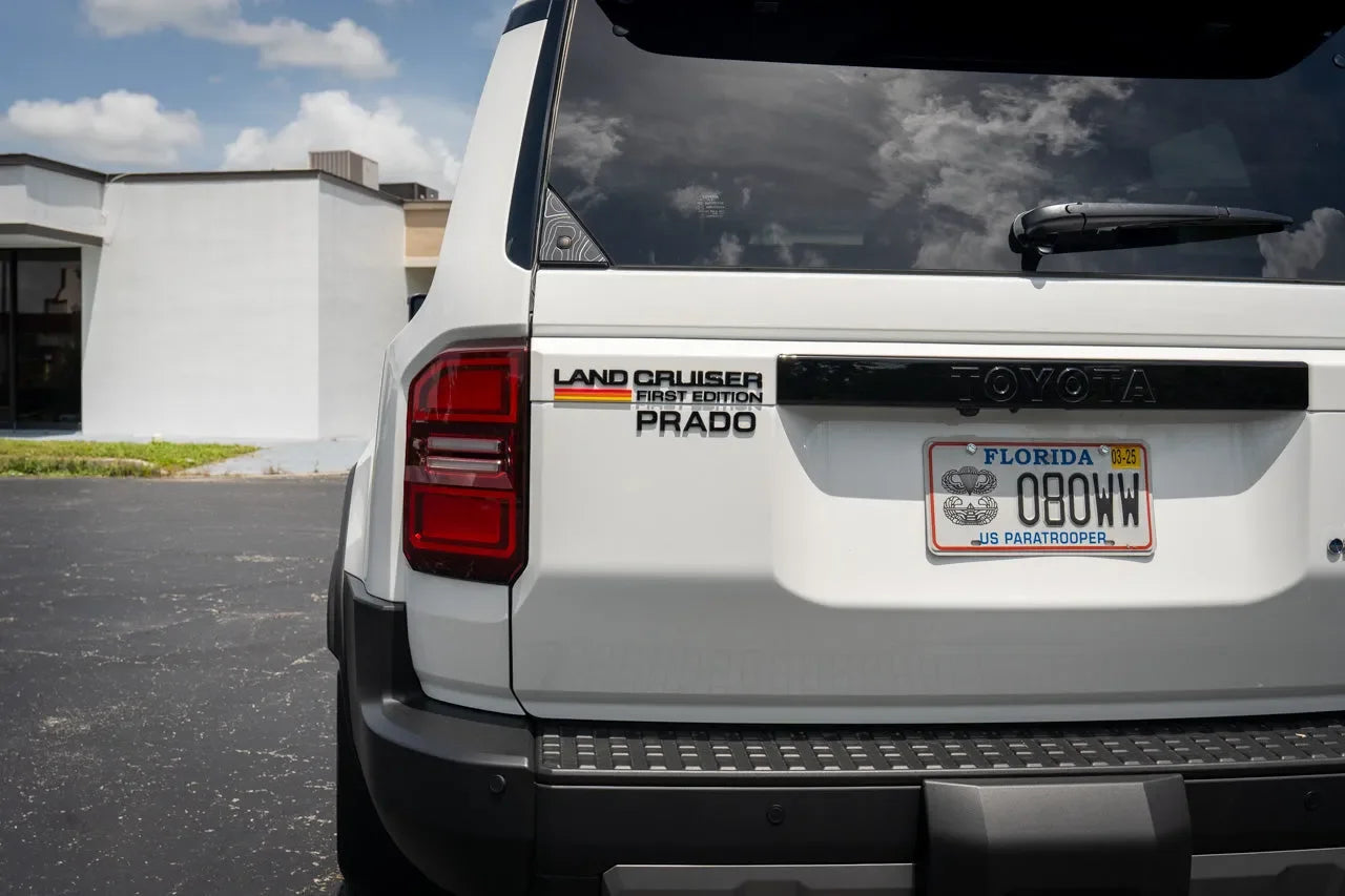 First Edition LC250 Acrylic Laser Series Tailgate Badge - 2024+ Land Cruiser StickerFab