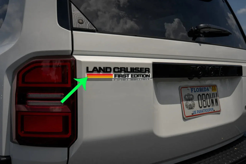 First Edition LC250 Acrylic Laser Series Tailgate Badge - 2024+ Land Cruiser StickerFab