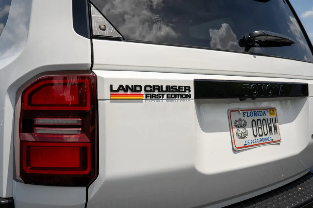 First Edition LC250 Acrylic Laser Series Tailgate Badge - 2024+ Land Cruiser StickerFab
