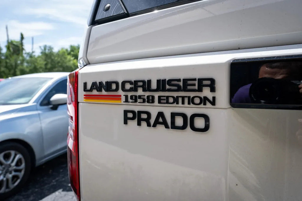 1958 Edition LC250 Acrylic Laser Series Tailgate Badge - 2024+ Land Cruiser StickerFab