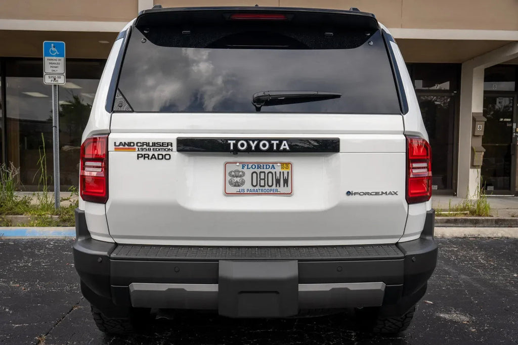"TOYOTA" Rear Tailgate Emblem Overlays - 2024+ Land Cruiser StickerFab