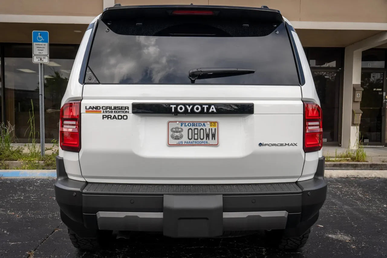 "TOYOTA" Rear Tailgate Emblem Overlays - 2024+ Land Cruiser StickerFab