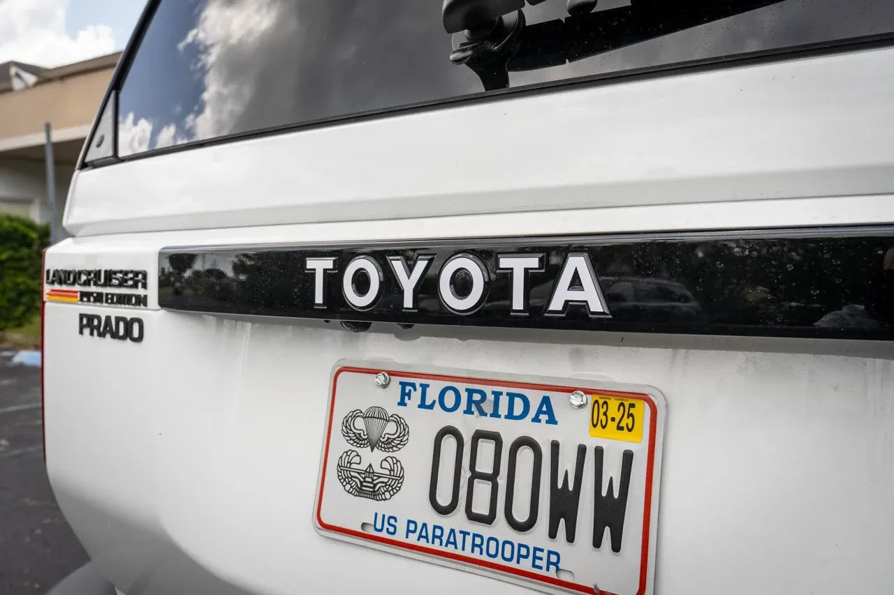 "TOYOTA" Rear Tailgate Emblem Overlays - 2024+ Land Cruiser StickerFab