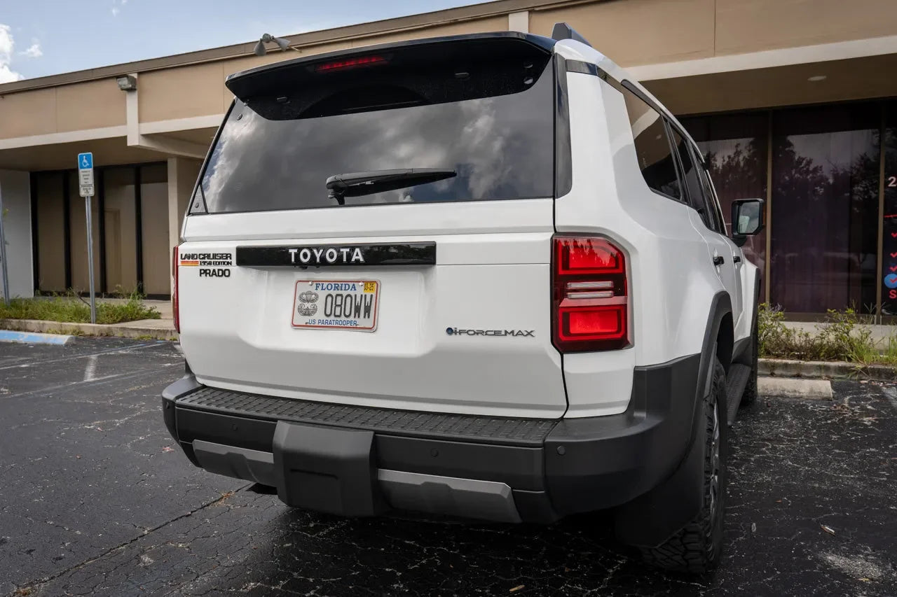 "TOYOTA" Rear Tailgate Emblem Overlays - 2024+ Land Cruiser StickerFab