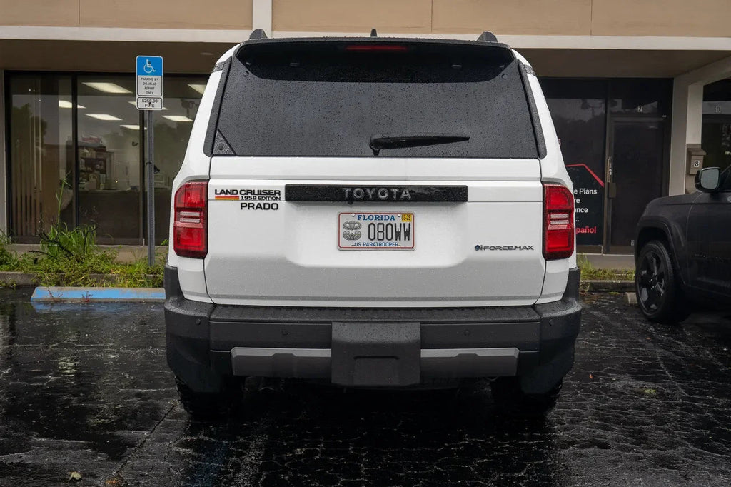 "TOYOTA" Topo Rear Tailgate Emblem Overlays - 2024+ Land Cruiser StickerFab