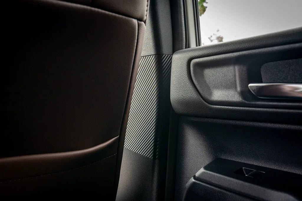 3D Carbon Seatbelt Panel Protection - 2024+ Land Cruiser / GX 550 StickerFab