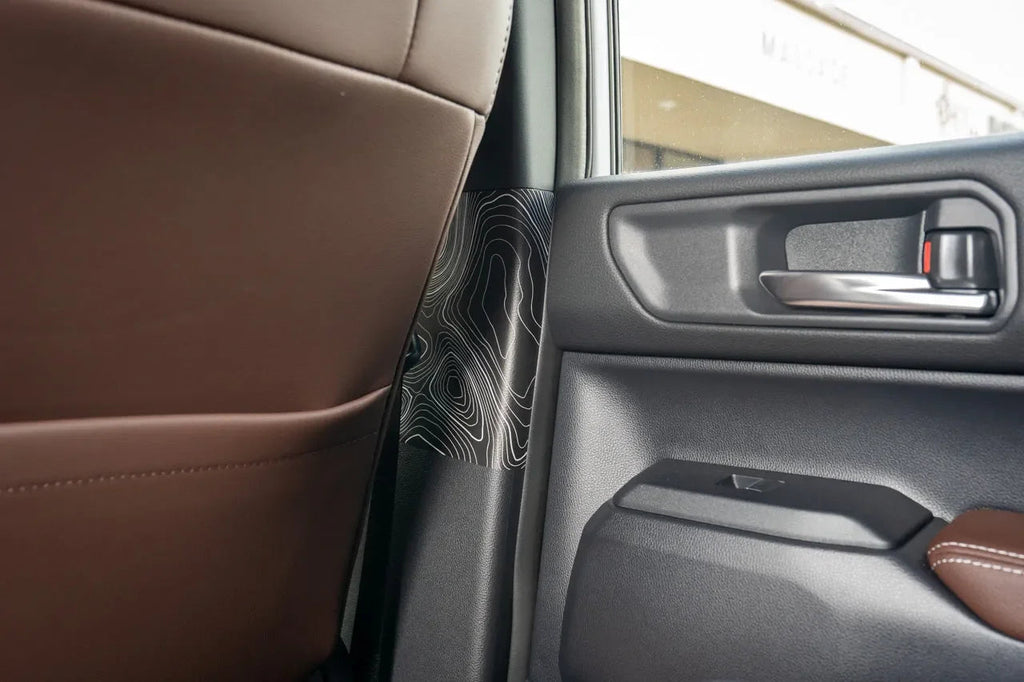 Topographic Seatbelt Panel Protection - 2024+ Land Cruiser / GX550 StickerFab