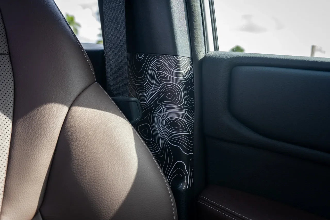 Topographic Seatbelt Panel Protection - 2024+ Land Cruiser / GX550 StickerFab