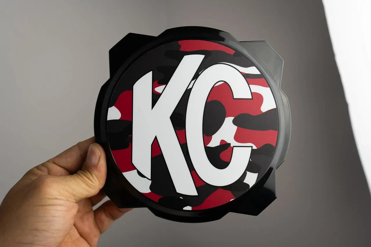 KC HiLITES Era 4 ROUND Series Light Cover Overlays - Universal StickerFab