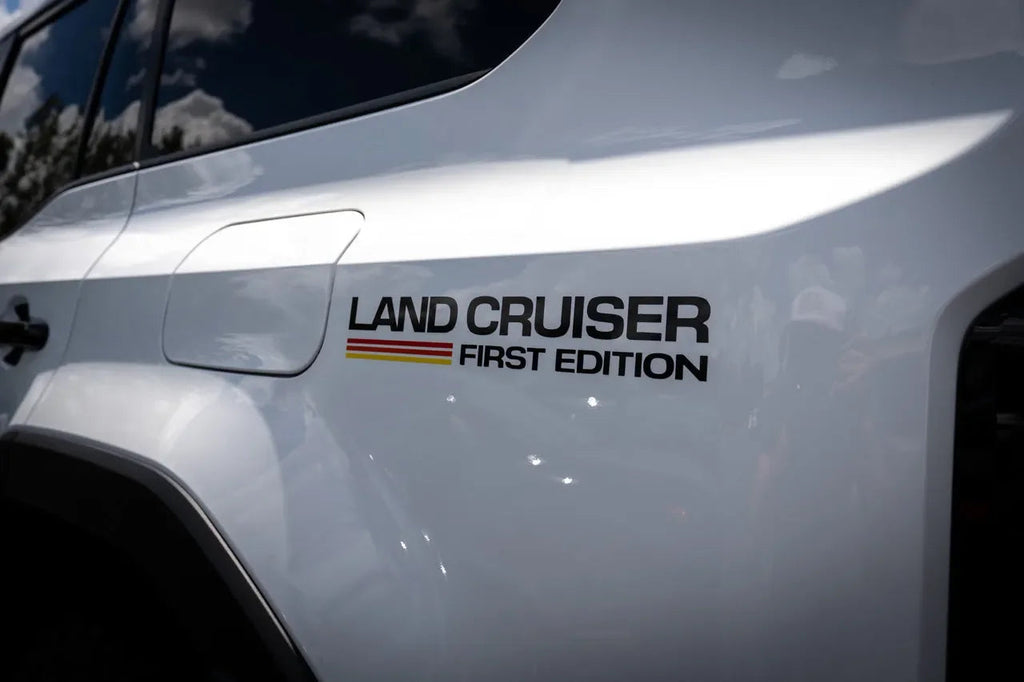 First Edition Press Release Style Rear Fender Vinyl Decal Kit (Pair) - 2024+ Land Cruiser StickerFab