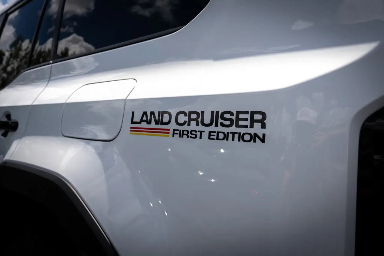 First Edition Press Release Style Rear Fender Vinyl Decal Kit (Pair) - 2024+ Land Cruiser StickerFab