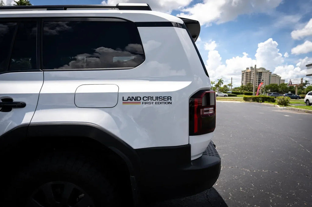 First Edition Press Release Style Rear Fender Vinyl Decal Kit (Pair) - 2024+ Land Cruiser StickerFab