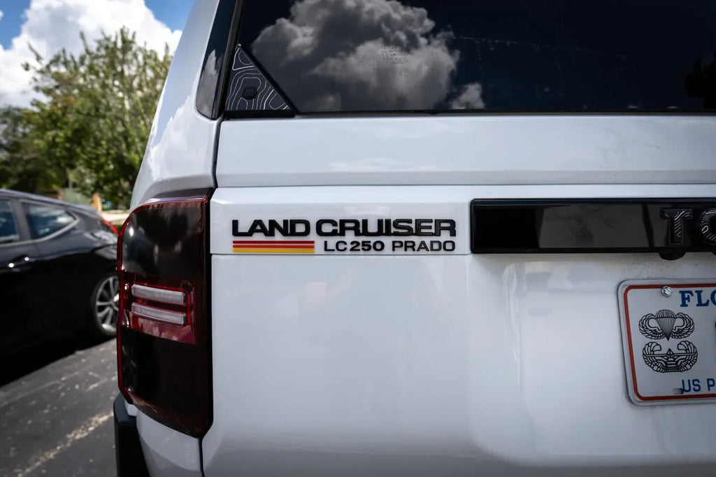 LC 250 Prado Acrylic Laser Series Tailgate Badge - 2024+ Land Cruiser StickerFab