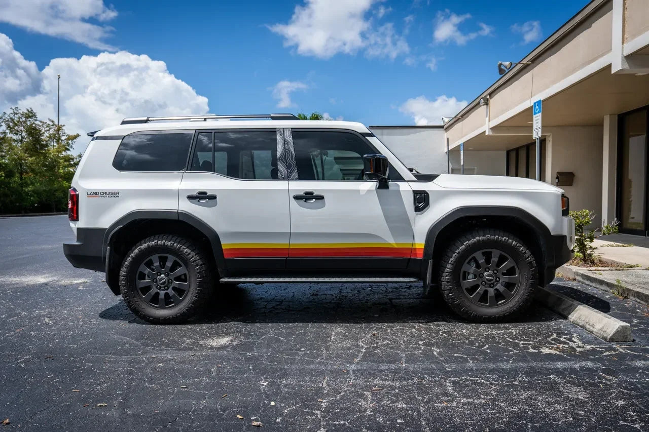 First Edition Press Release Style Rear Fender Vinyl Decal Kit (Pair) - 2024+ Land Cruiser StickerFab