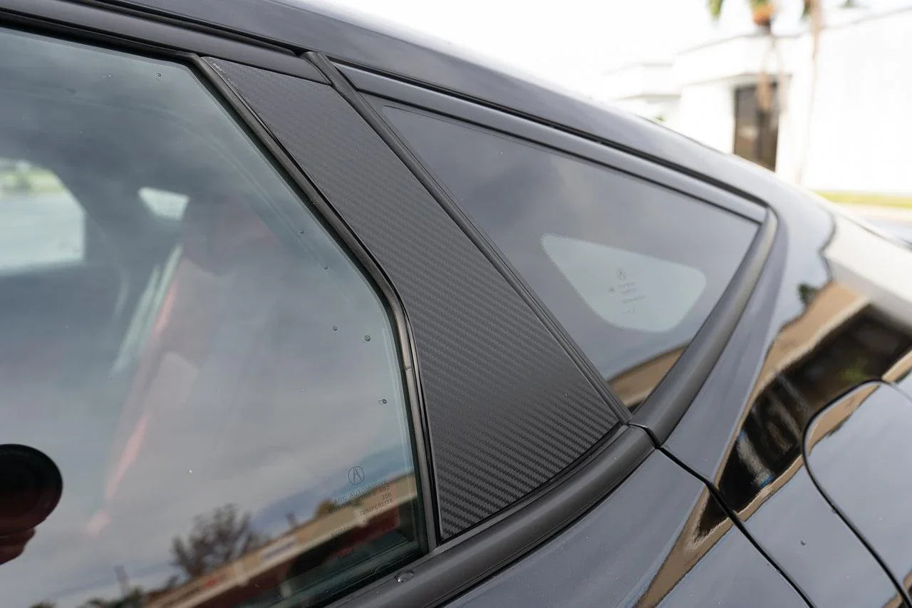 3D Carbon C Pillar Overlay - 2023+ Integra / 2022+ Civic StickerFab