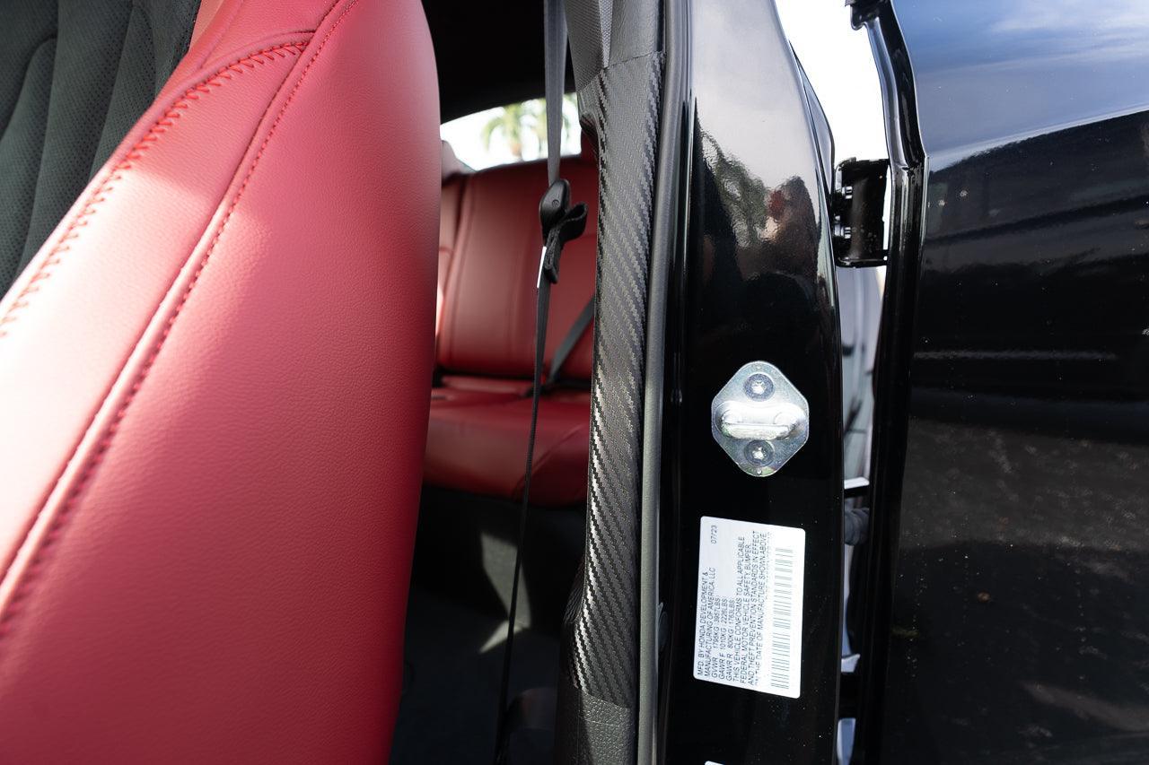 3D Carbon Fiber Seatbelt Trim Protector - 2023+ Integra / 2022+ Civic StickerFab