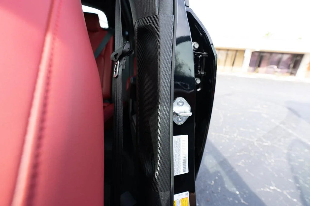 3D Carbon Fiber Seatbelt Trim Protector - 2023+ Integra / 2022+ Civic StickerFab