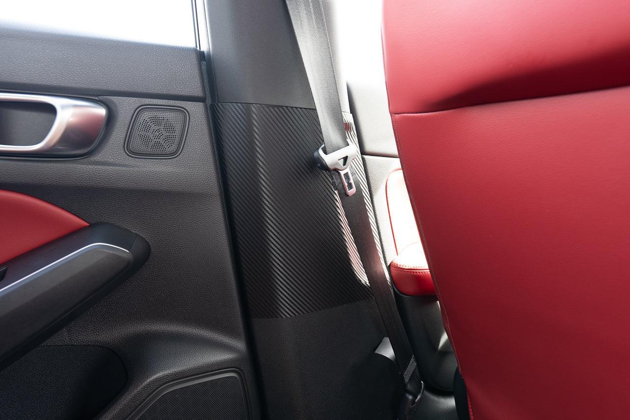3D Carbon Fiber Seatbelt Trim Protector - 2023+ Integra / 2022+ Civic StickerFab