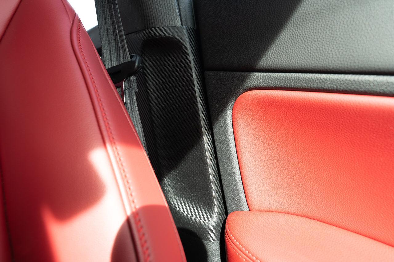 3D Carbon Fiber Seatbelt Trim Protector - 2023+ Integra / 2022+ Civic StickerFab