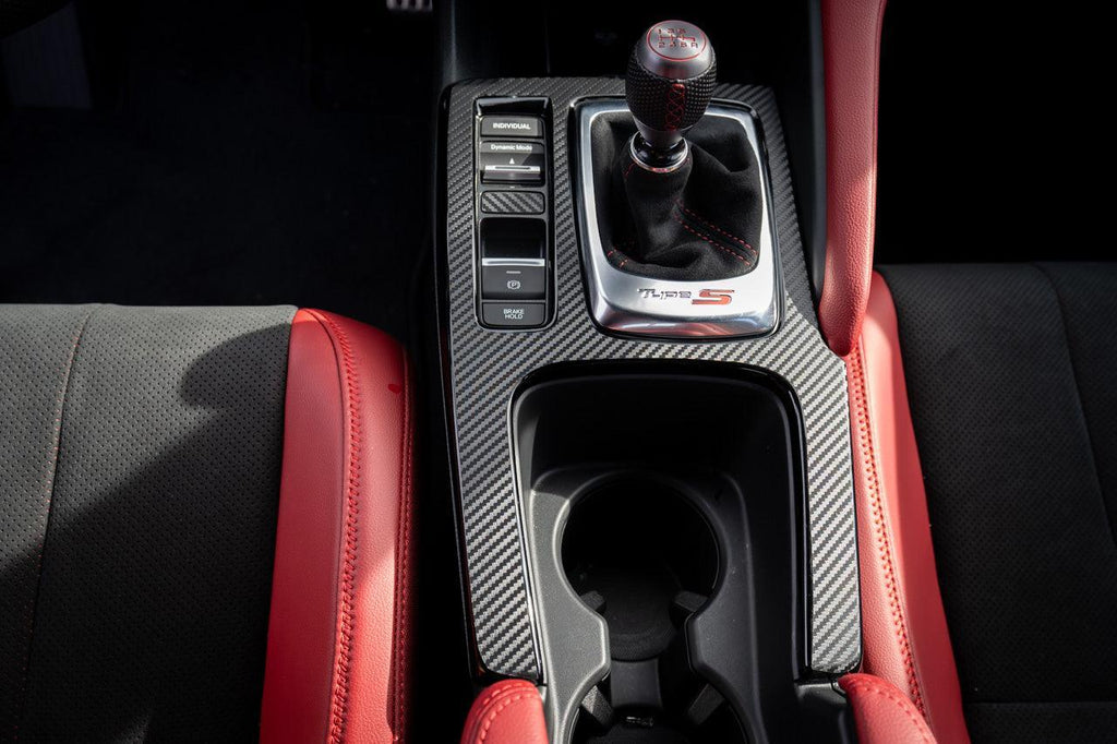 3D Carbon Fiber Manual Shifter Trim Overlay - 2023+ Integra 6MT / 2022+ Civic 6MT StickerFab