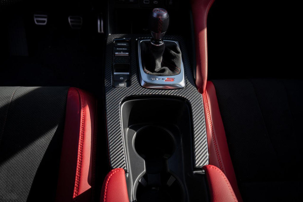 3D Carbon Fiber Manual Shifter Trim Overlay - 2023+ Integra 6MT / 2022+ Civic 6MT StickerFab