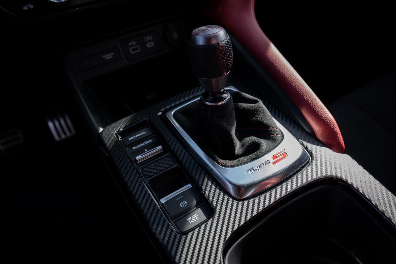 3D Carbon Fiber Manual Shifter Trim Overlay - 2023+ Integra 6MT / 2022+ Civic 6MT StickerFab