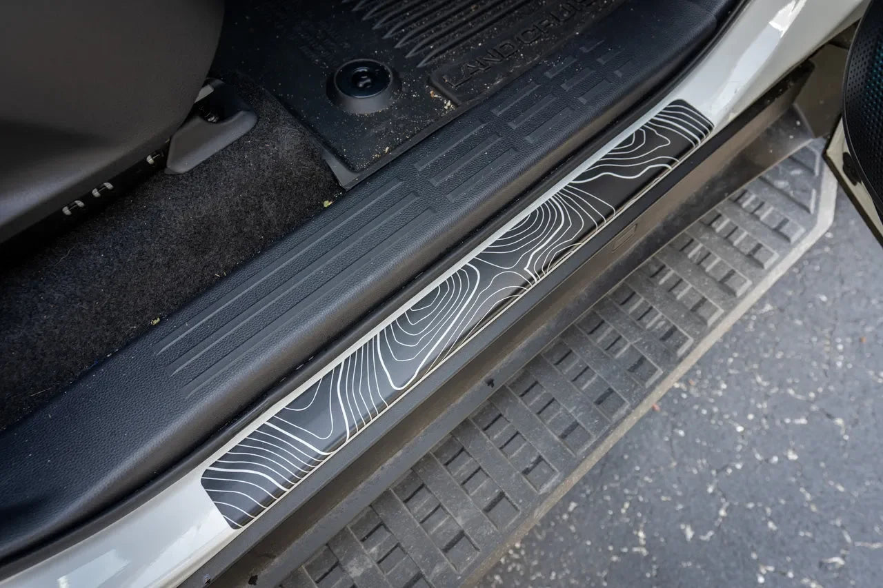 Topographic Door Sill Overlays / Protectors - 2024 Land Cruiser / GX 550 StickerFab