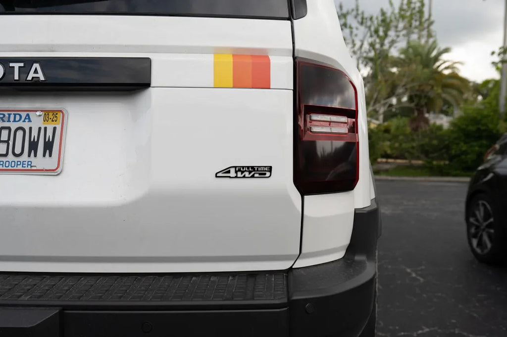 FULL TIME 4WD Acrylic Laser Series Tailgate Badge - 2024+ Land Cruiser / GX550 / 2025+ 4Runner Limited StickerFab