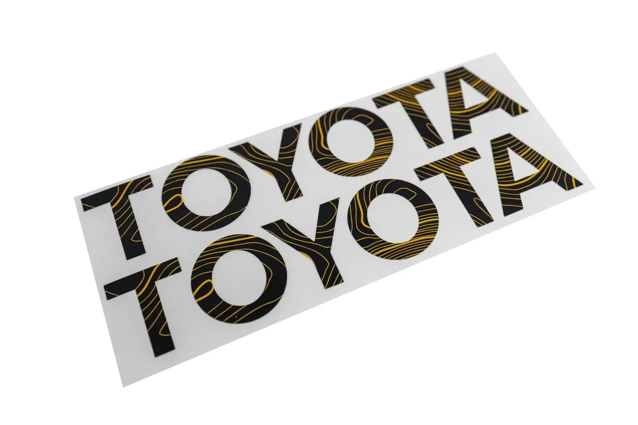 "TOYOTA" Topo Rear Tailgate Emblem Overlays - 2024+ Land Cruiser StickerFab
