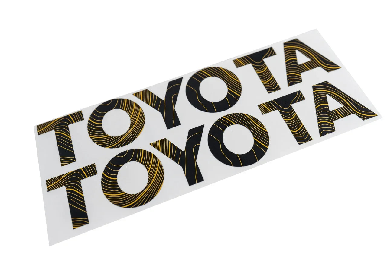 "TOYOTA" Topo Front Grille Emblem Kit - 2024+ Land Cruiser  / 07-14 FJ Cruiser StickerFab