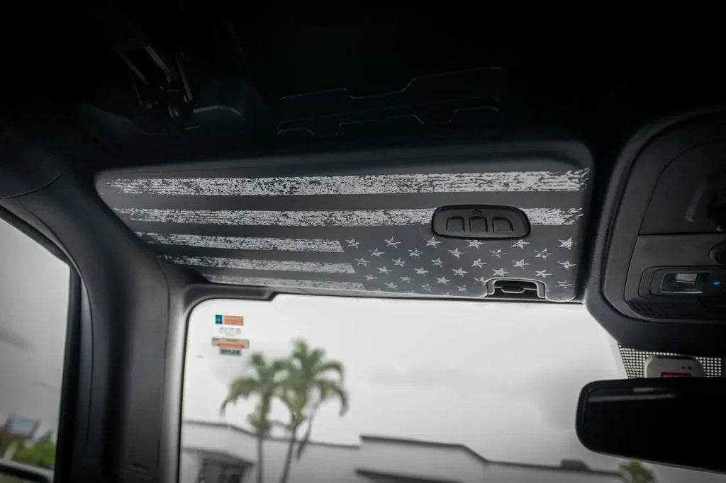 Freedom Series Sun Visor Overlays (Printed Series) - 2021+ Bronco StickerFab