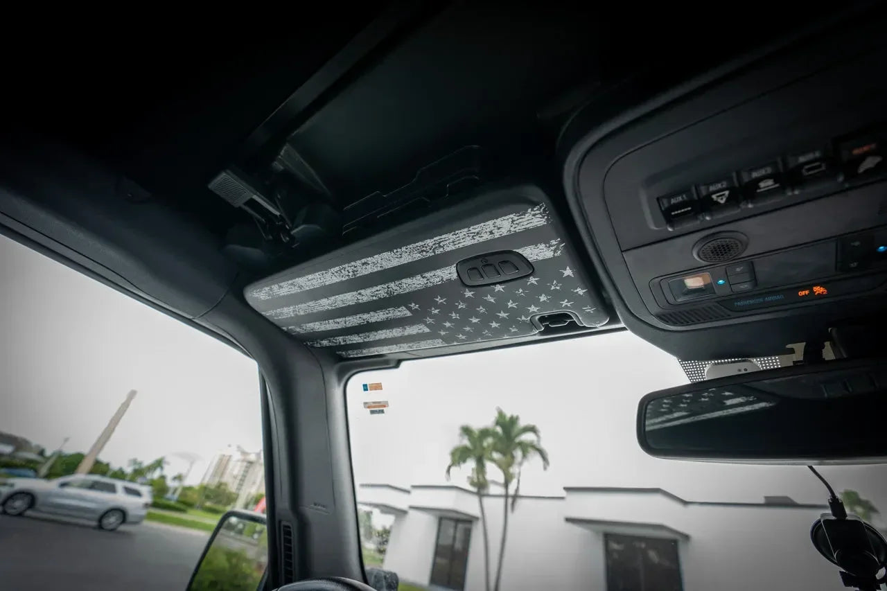 Freedom Series Sun Visor Overlays (Printed Series) - 2021+ Bronco StickerFab