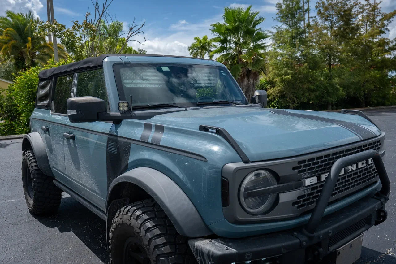 Freedom Series Sun Visor Overlays (Printed Series) - 2021+ Bronco StickerFab