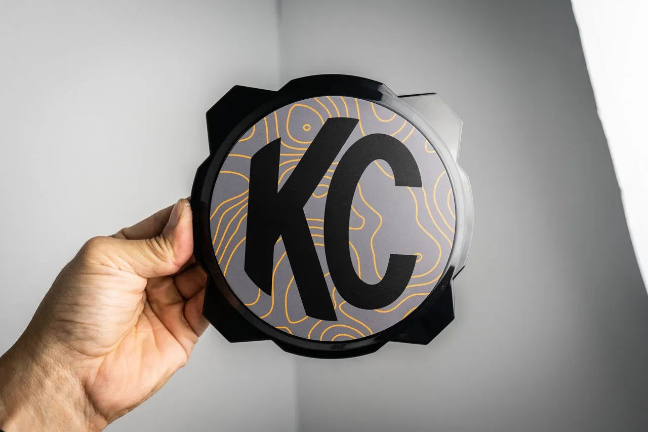KC HiLITES Pro6 / Titan Gravity Light Cover Topo Overlays (Pair) - Universal StickerFab