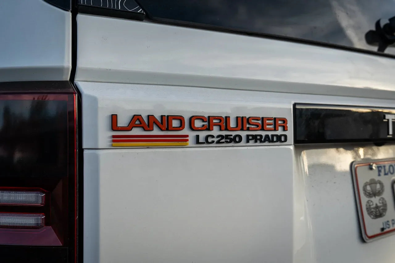 "Land Cruiser" Rear Tailgate Emblem Overlays - 2024+ Land Cruiser StickerFab
