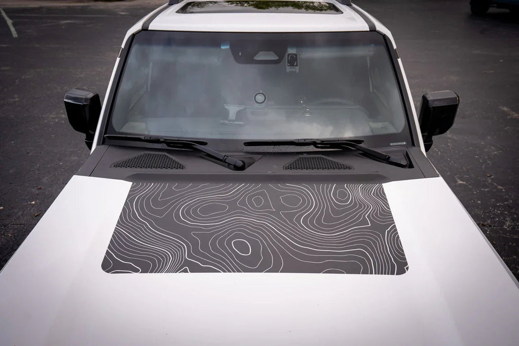 Topographic Hood Overlay (Printed Series) - 2024+ Land Cruiser StickerFab